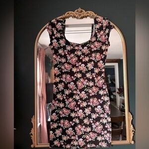 Brat Star floral print mini dress, size M